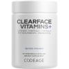 Codeage Clearface Pantothenic Acid, Niacin Supplement, Vitamins A, C, D3, E, Probiotics, Zinc, Riboflavin, Thiamin, L-Lysine HCL & Omega-3, Niacinamide, Skin Botanical Blend – Non-GMO – 90 Capsules(White)