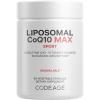 Codeage Liposomal CoQ10 Max Supplement – 250 mg Coenzyme Q10 with Vitamin E Isomers Tocopherols – 2-Month Supply – 1 Capsule Per Serving – Liposomal Delivery – Non-GMO, Gluten-Free – 60 Capsules