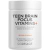 Codeage Teen Brain Focus Vitamins+ Citicoline Cognizin, L-Theanine, Ginkgo, Rhodiola, Lavender, Magnesium, Vitamin B6, B12, Folate – 2-Month Supply – 12-18 Years – Liposomal Supplement – 60 Capsules