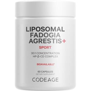 Codeage Liposomal Fadogia Agrestis 600mg Supplement – Fadogia Agrestis 30:1 Extract, Vitamin D3, Zinc, Fenugreek, BioPerine Black Pepper – 2-Month Supply – Liposomal Delivery – Non-GMO, 60 Capsules