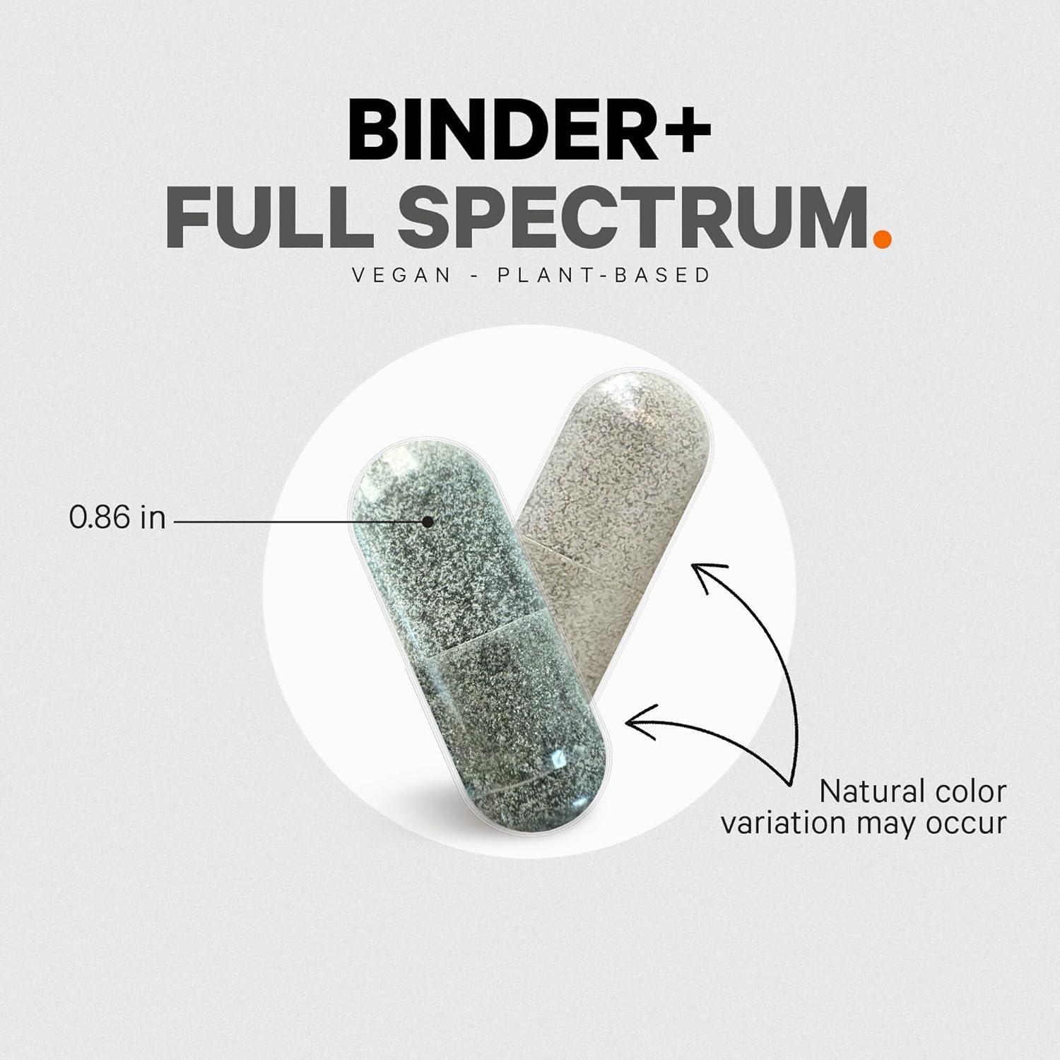 image:imageCodeage Binder Systemic Binder Supplement Activated Charcoal Pills Bentonite Clay Mineral Powder Fulvic amp Humic Acids Molybdenum Carbon Forms 90 Capsules