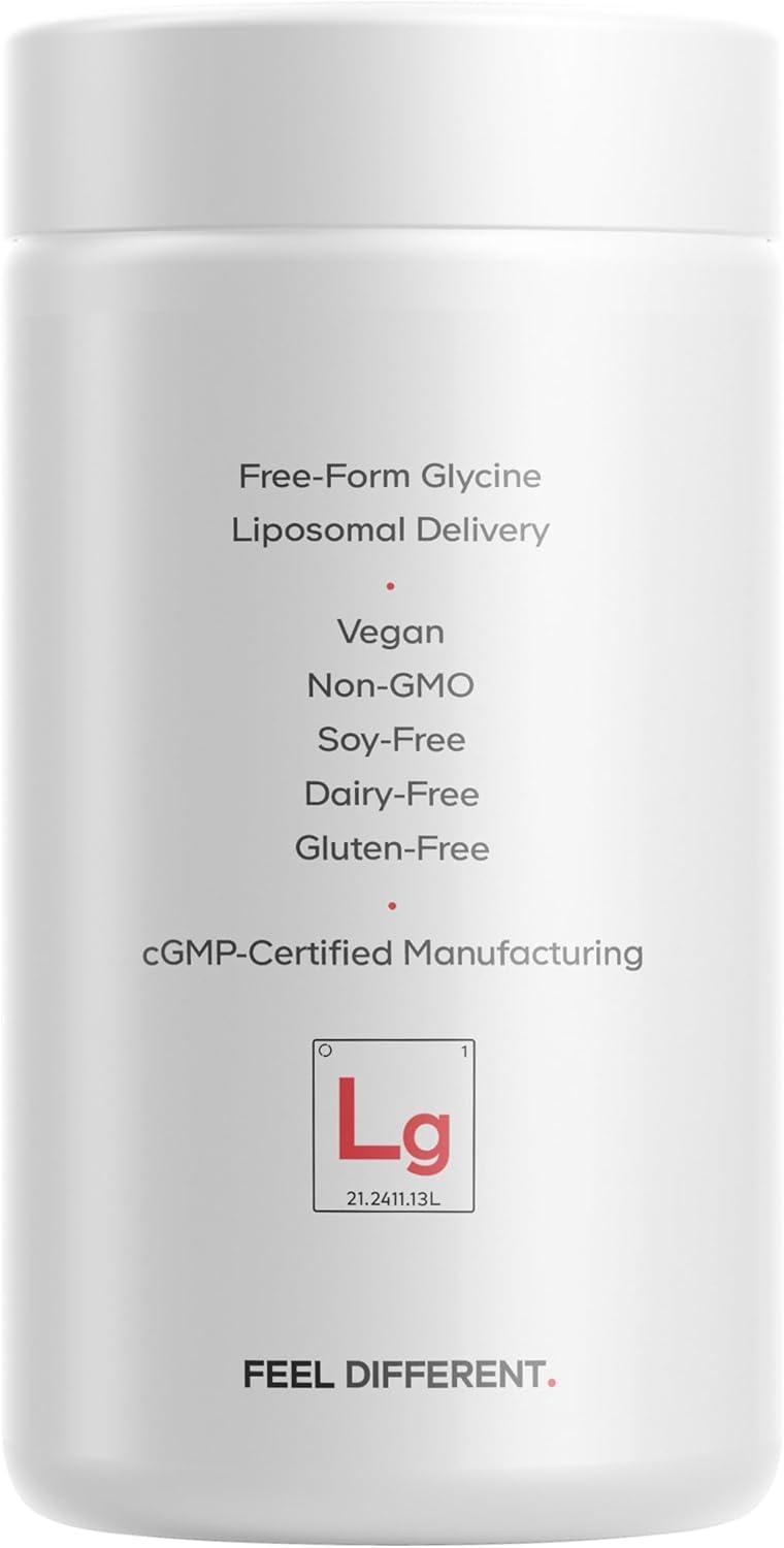image:imageCodeage Liposomal Glycine 1500 mg FreeForm Glycine Supplement with Liposomal Delivery Amino Acid Support 2Month Supply 180 Capsules