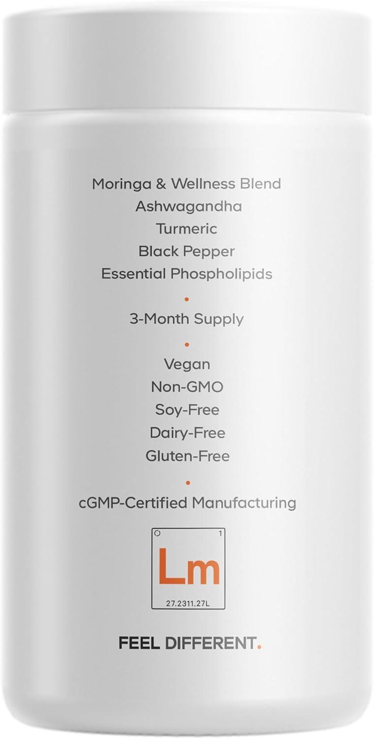 image:imageCodeage Liposomal Moringa Supplement 400mg Moringa 501 Extract Turmeric Ashwagandha Black Pepper 3Month Supply Vegan Moringa Powder 180 Capsules