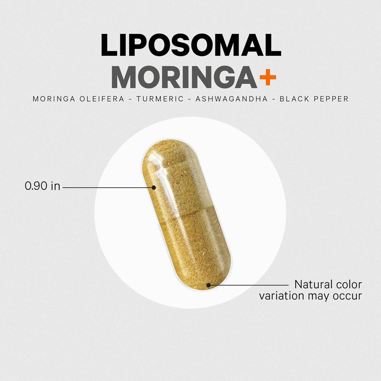 image:imageCodeage Liposomal Moringa Supplement 400mg Moringa 501 Extract Turmeric Ashwagandha Black Pepper 3Month Supply Vegan Moringa Powder 180 Capsules