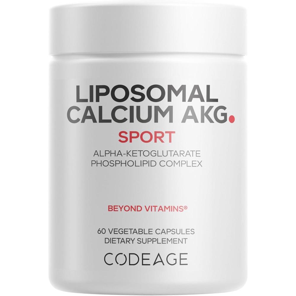 image:imageCodeage Liposomal Calcium AKG Supplement Calcium AlphaKetoglutarate 2Month Supply Liposomal Delivery 1 Capsule Per Serving NonGMO GlutenFree 60 Capsules