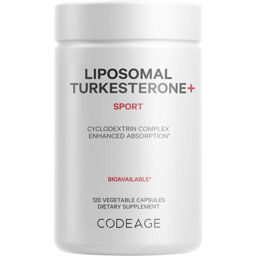image:imageCodeage Turkesterone Supplement 4Month Supply HydroxypropylCyclodextrin Liposomal Delivery Sports Pre amp PostWorkouts Ajuga Turkestanica Vegan GlutenFree NonGMO 120 Capsules