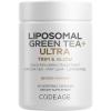 Codeage Liposomal Green Tea+ Ultra Potency – EGCG 90% Green Tea Extract, Organic Matcha Green Powder, Peppermint, Lemon Peel – Vegan, Non-GMO, Gluten-Free – Liposomal Delivery – 60 Capsules