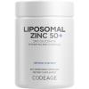 Codeage Liposomal Zinc Supplement – 3 Month Supply – One Per Day – 50 mg Zinc Gluconate Vitamin Pills – Essential Mineral Supplements Liposomal Delivery Matrix – Vegan Non-GMO – 100 Capsules