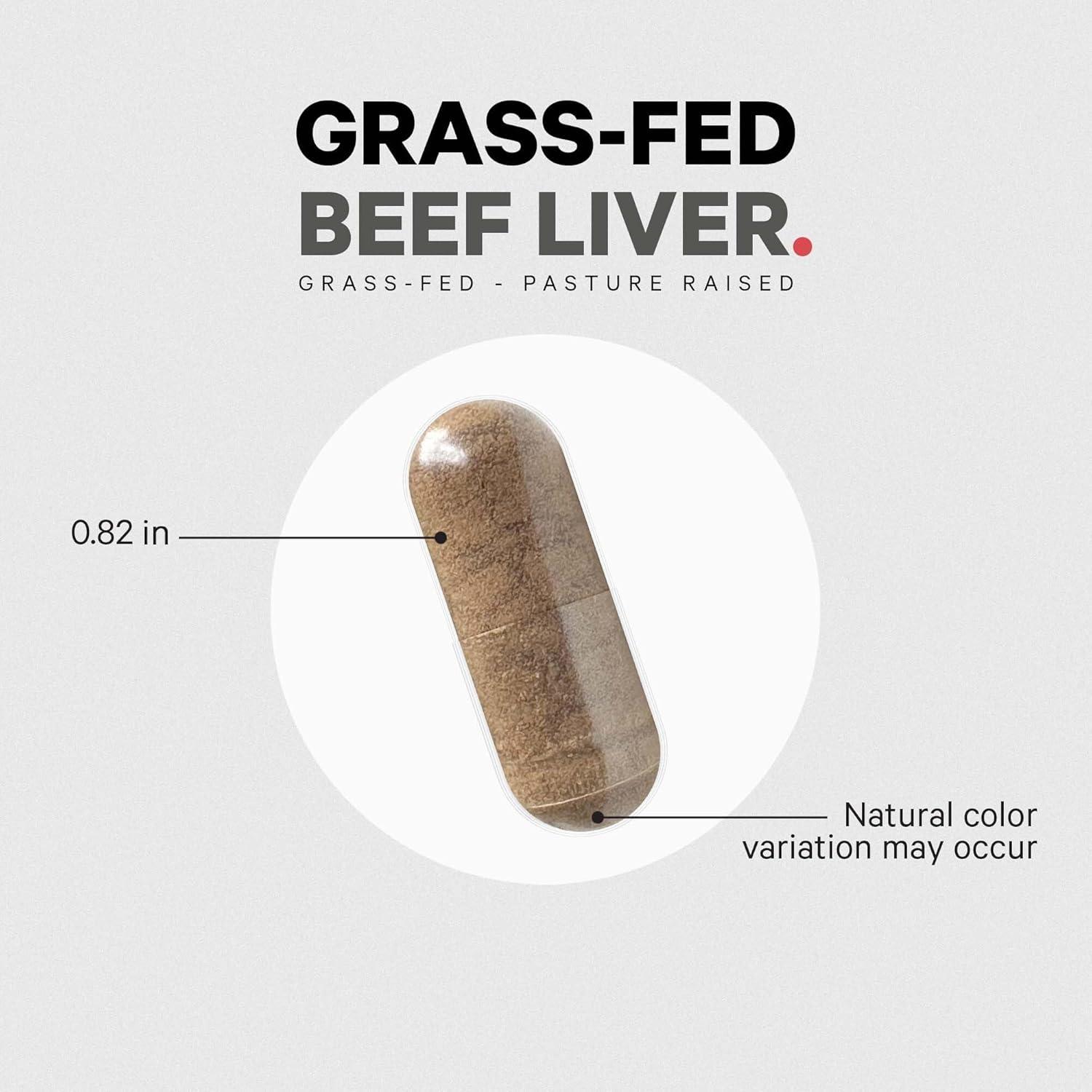 image:imageCodeage Grass Fed Beef Liver Supplement Superfood Freeze Dried NonDefatted Desiccated Glandulars Bovine Pills Pasture Raised Beef Vitamins NonGMO Liver Meat 180 Capsules