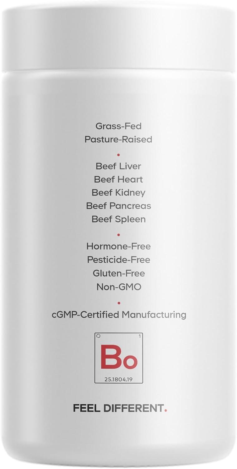 image:imageCodeage Grass Fed Beef Organs Supplement Glandulars Supplements Freeze Dried NonDefatted Desiccated Liver Heart Kidney Pancreas amp Spleen Bovine Pills Beef Vitamins NonGMO 180 Capsules1