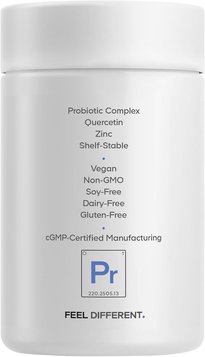 image:imageCodeage Probiotic 100 Billion CFU Supplement 12Strain Probiotic Blend Organic Prebiotic Fiber Postbiotics Vitamin D3 Zinc Bisglycinate Quercetin for Men amp Women NonGMO 30 Capsules