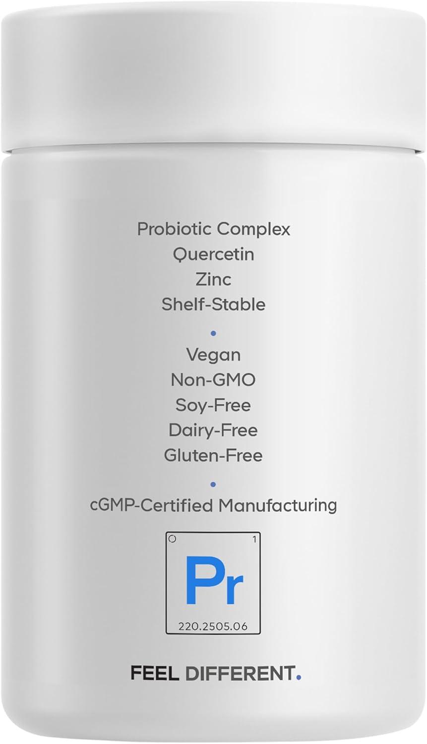 image:imageCodeage Probiotic 50 Billion CFU Supplement 12Strain Probiotic Blend Organic Prebiotic Fiber Postbiotics Vitamin D3 Zinc Bisglycinate Quercetin for Men amp Women NonGMO 30 Capsules