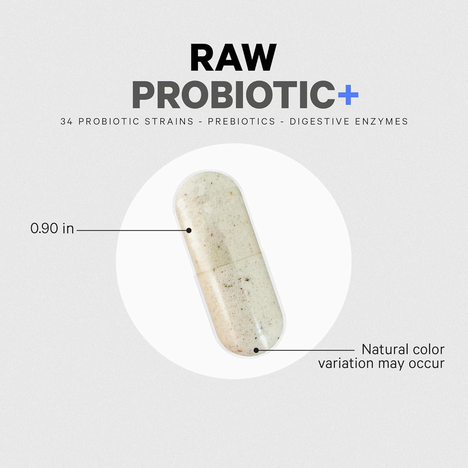 image:imageCodeage Raw Probiotic 100 Billion CFU Probiotic Supplement with 34 Strains Prebiotics amp Digestive Enzymes Wild Kefir Culture NonGMO 30 Capsules
