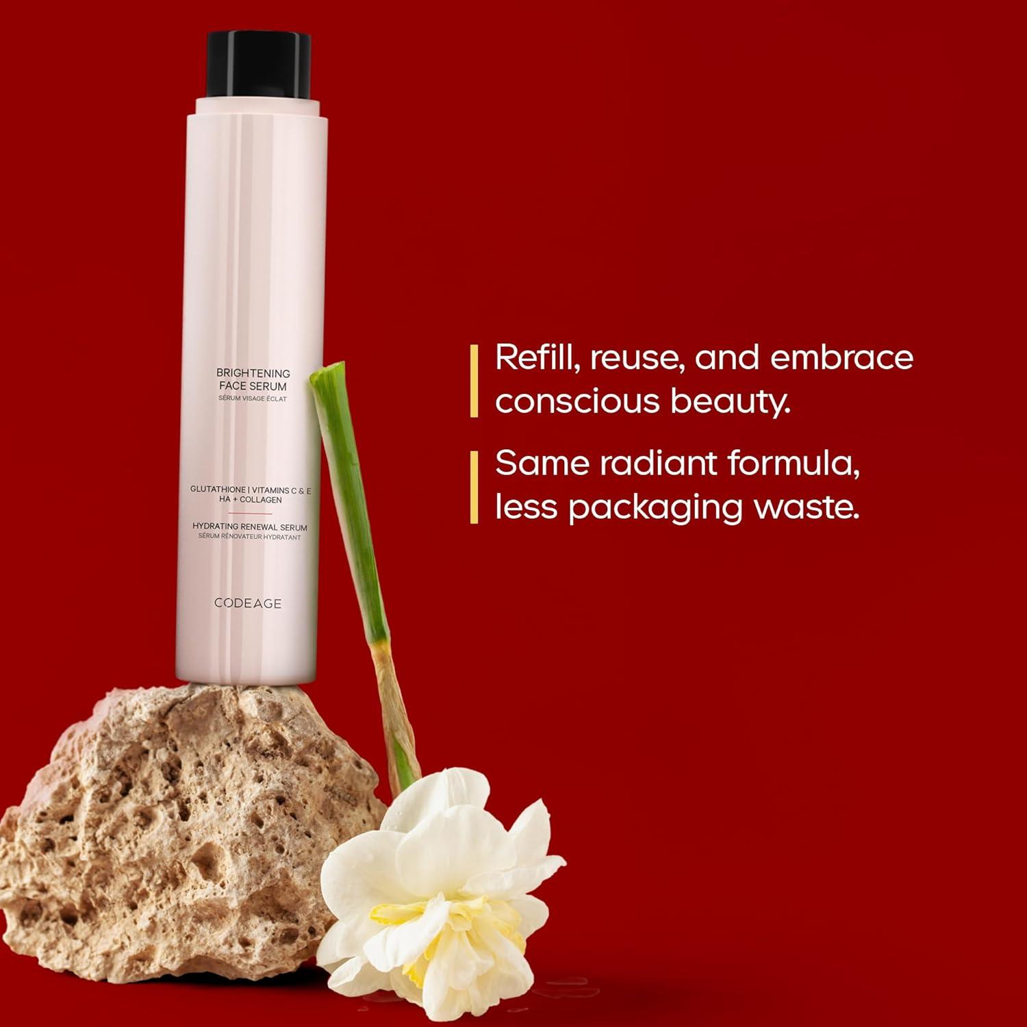 image:imageMaison Rouge Brightening Face Serum Refill by Codeage Glutathione Vitamin C E Hyaluronic Acid amp Collagen Radiance amp Antioxidant Support ParabenFree For All Skin Types 17 fl ozFace Serum 17 fl oz Refill