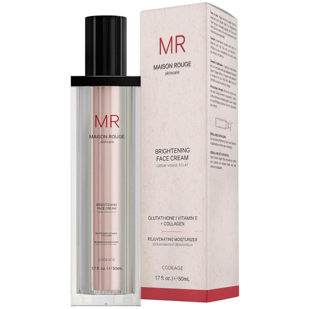 image:imageCodeage Maison Rouge Brightening Face Cream Refill Glutathione Cream Collagen Peptides Vitamin E CoQ10 Radiance amp Antioxidant Complex Paraben and Sulfates Free Skin Care 17 fl ozFace Cream 17 fl oz