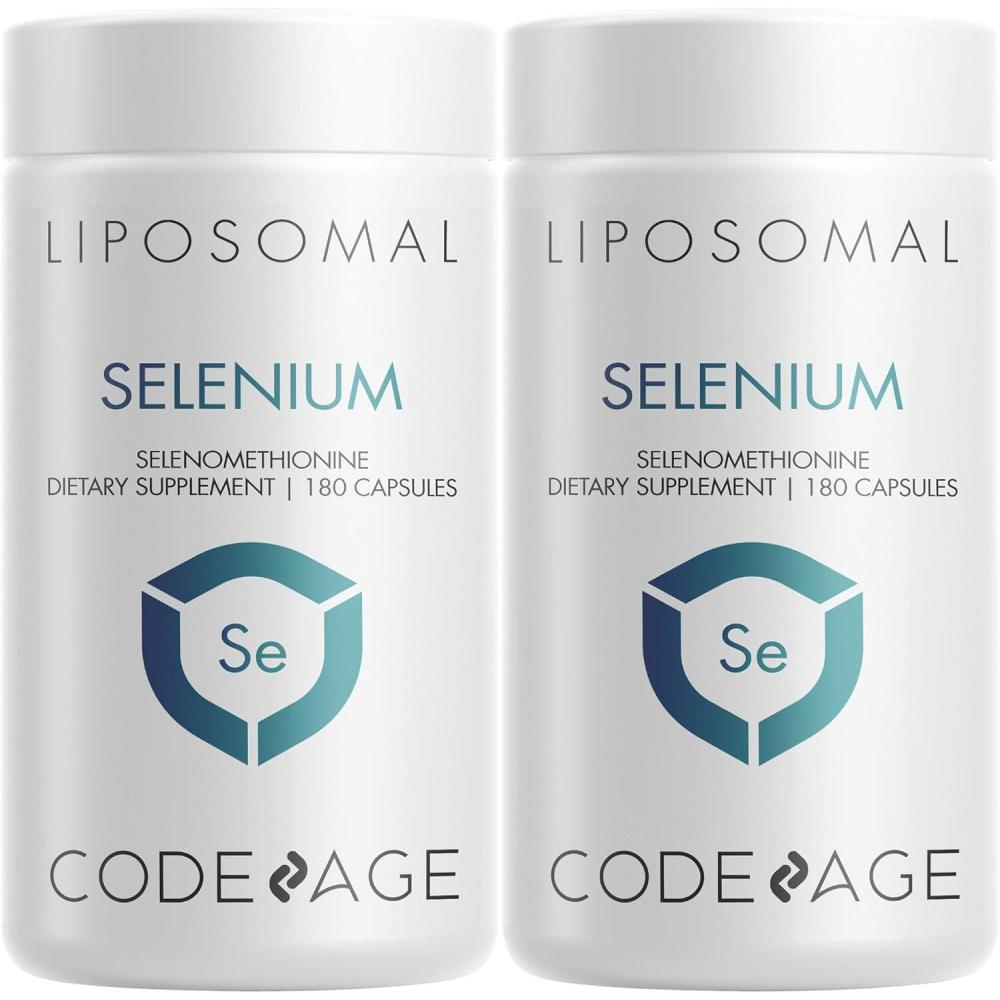 image:imageCodeage Selenium 200 mcg Supplement 6Month Supply Immune Support Mineral Cofactor Selenomethionine Phospholipids Vegan Liposomal Delivery 2 Pack