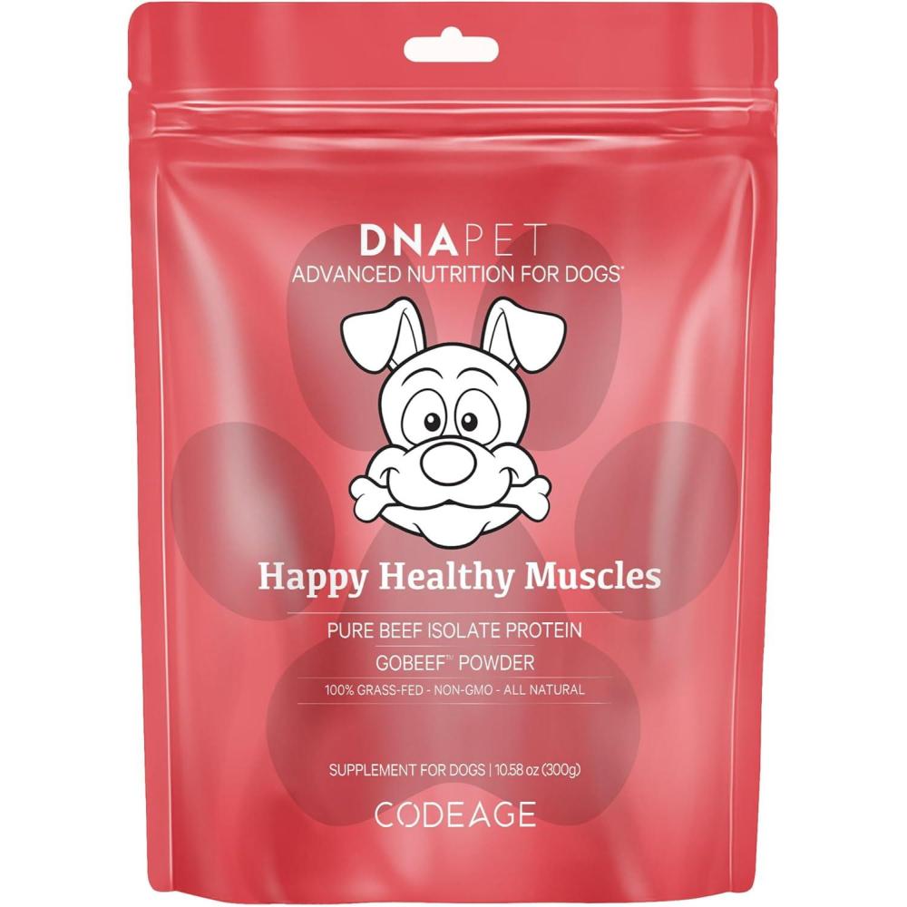 image:imageDNA PET Happy Healthy Muscles Supplement for Dogs GrassFed Beef Protein Powder Rich in Collagen and Amino Acids Pure Beef Isolate Protein All Life Stages Unflavored amp NonGMO 1058 Oz