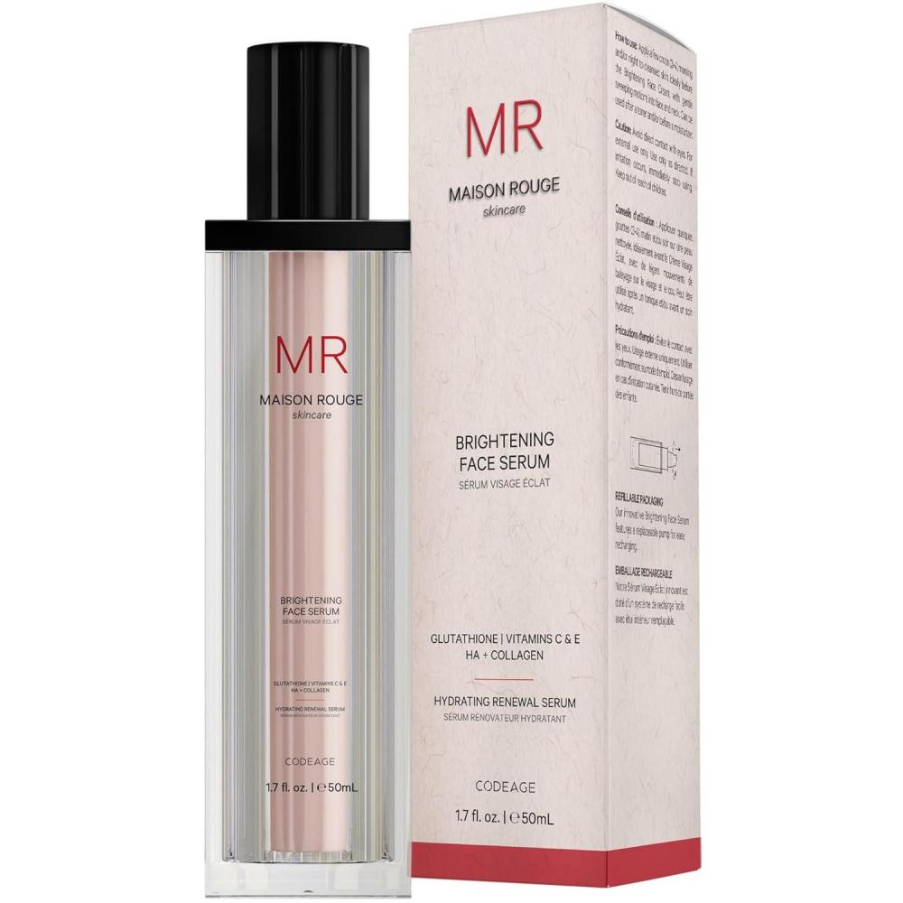 image:imageMaison Rouge Brightening Face Serum Refill by Codeage Glutathione Vitamin C E Hyaluronic Acid amp Collagen Radiance amp Antioxidant Support ParabenFree For All Skin Types 17 fl ozFace Serum 17 fl oz