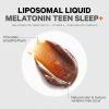Codeage Liposomal Teen Sleep + Liquid Melatonin Supplement for Teenagers, Vitamin E, Phospholipid Complex, Vegan Chocolate Smoothie Drops, Non-GMO, Sugar Free, 3 Month-Supply, 90 Servings, 8 fl oz
