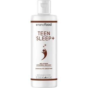 Codeage Liposomal Teen Sleep + Liquid Melatonin Supplement for Teenagers, Vitamin E, Phospholipid Complex, Vegan Chocolate Smoothie Drops, Non-GMO, Sugar Free, 3 Month-Supply, 90 Servings, 8 fl oz