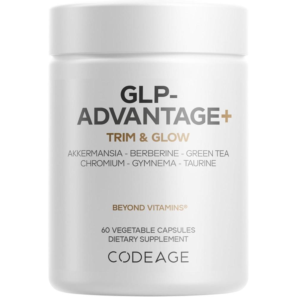 image:imageCodeage GLPAdvantage Supplement Metabolic amp GLP1 Activity Support Chromium Berberine Green Tea Gymnema Curcumin Taurine Resveratrol Weight Management amp Gut Health NonGMO 60 Capsules