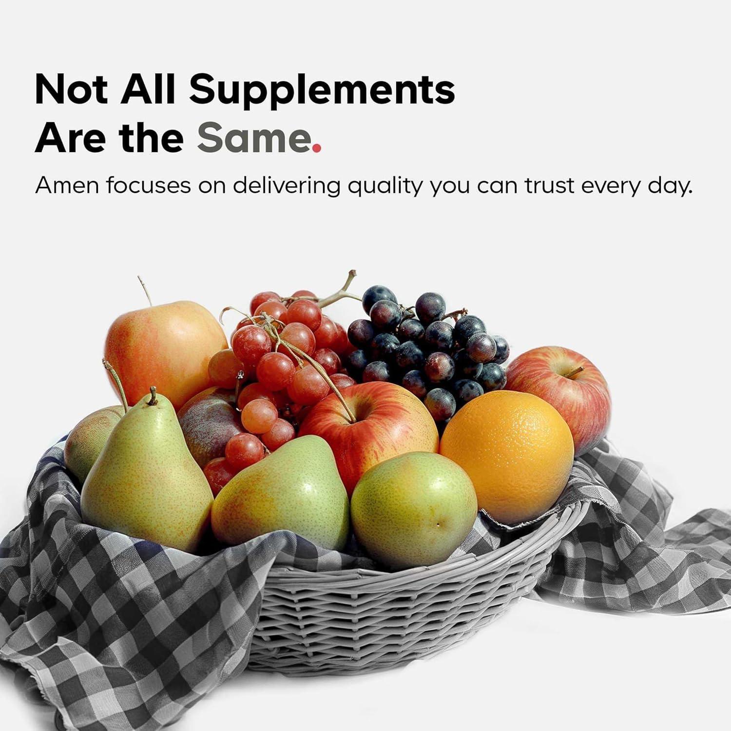 image:imageAmen Fruits Veggies Vitamins Bundle Raw Whole Food Multivitamin Capsules Greens Vegetables Red Fruits amp Berries Vegan Blend Fibers Phytonutrients Superfood Minerals Supplement NonGMO 180 ct