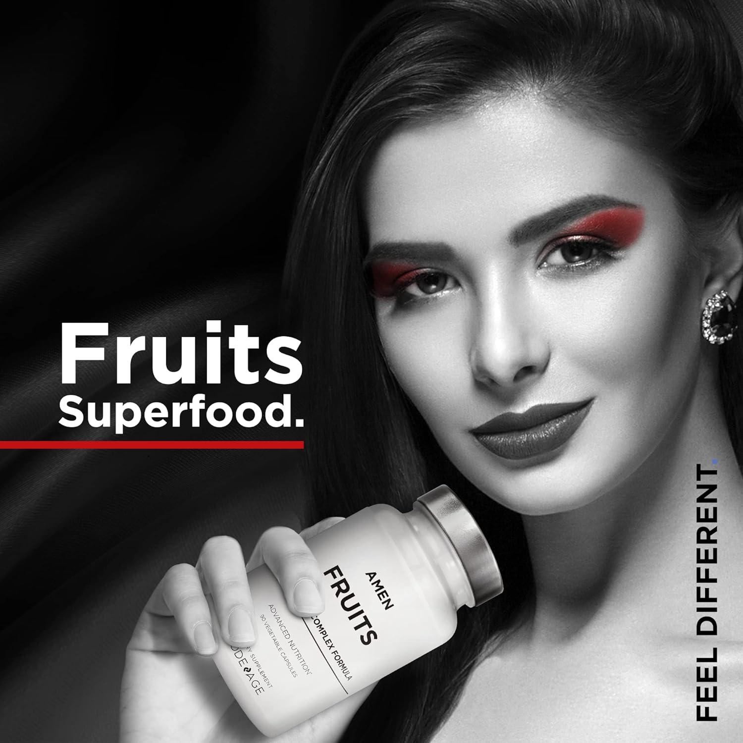 image:imageAmen Fruits Daily Fruits Vitamins Supplements Over 20 Whole Fruit Extracts Raw Multivitamin Berries Antioxidant Polyphenols Superfood amp Flavonoids NonGMO 90 Capsules