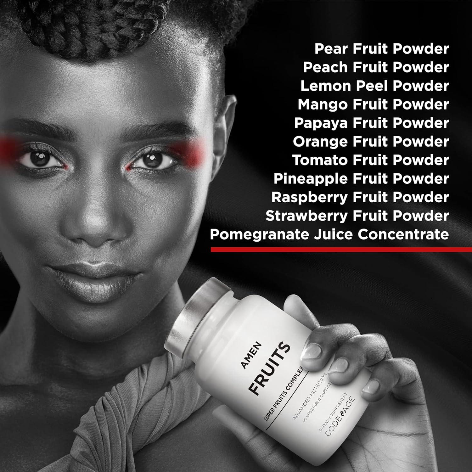 image:imageAmen Fruits Daily Fruits Vitamins Supplements Over 20 Whole Fruit Extracts Raw Multivitamin Berries Antioxidant Polyphenols Superfood amp Flavonoids NonGMO 90 Capsules