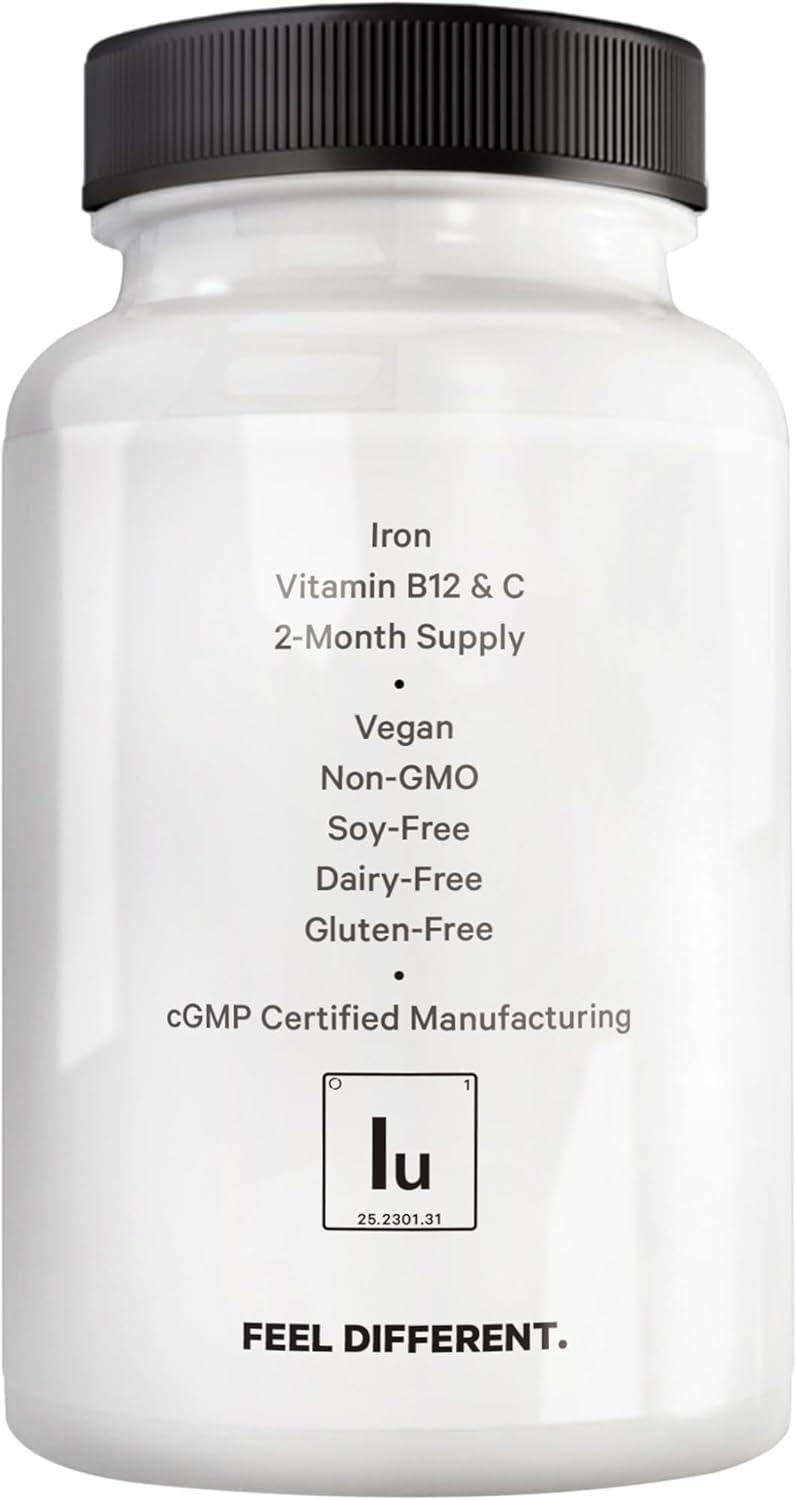 image:imageAmen Iron Ultra Supplement Copper Folate Vitamin C and B122Month Supply Ferrous Sulfate Iron Vitamin 65mg Per Serving Folic Acid NonGMO Pills 60 Capsules