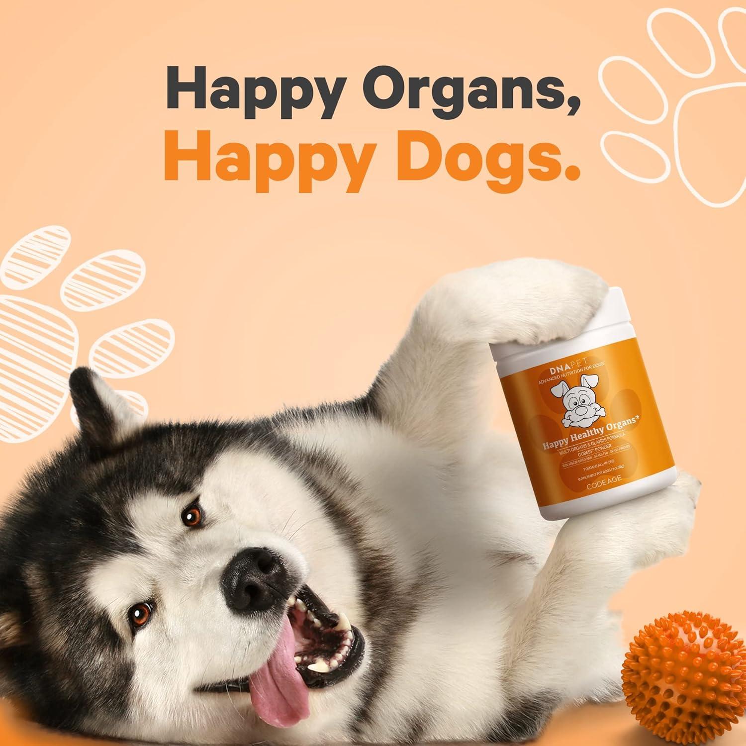 image:imageDNA PET Happy Healthy Organs amp Glands Supplement for Dogs FreezeDried Raw GrassFed Beef Liver Heart Kidney Spleen Pancreas Bone Marrow Bovine Thymus Multi Organ Powder Canine Vitamins 3 oz