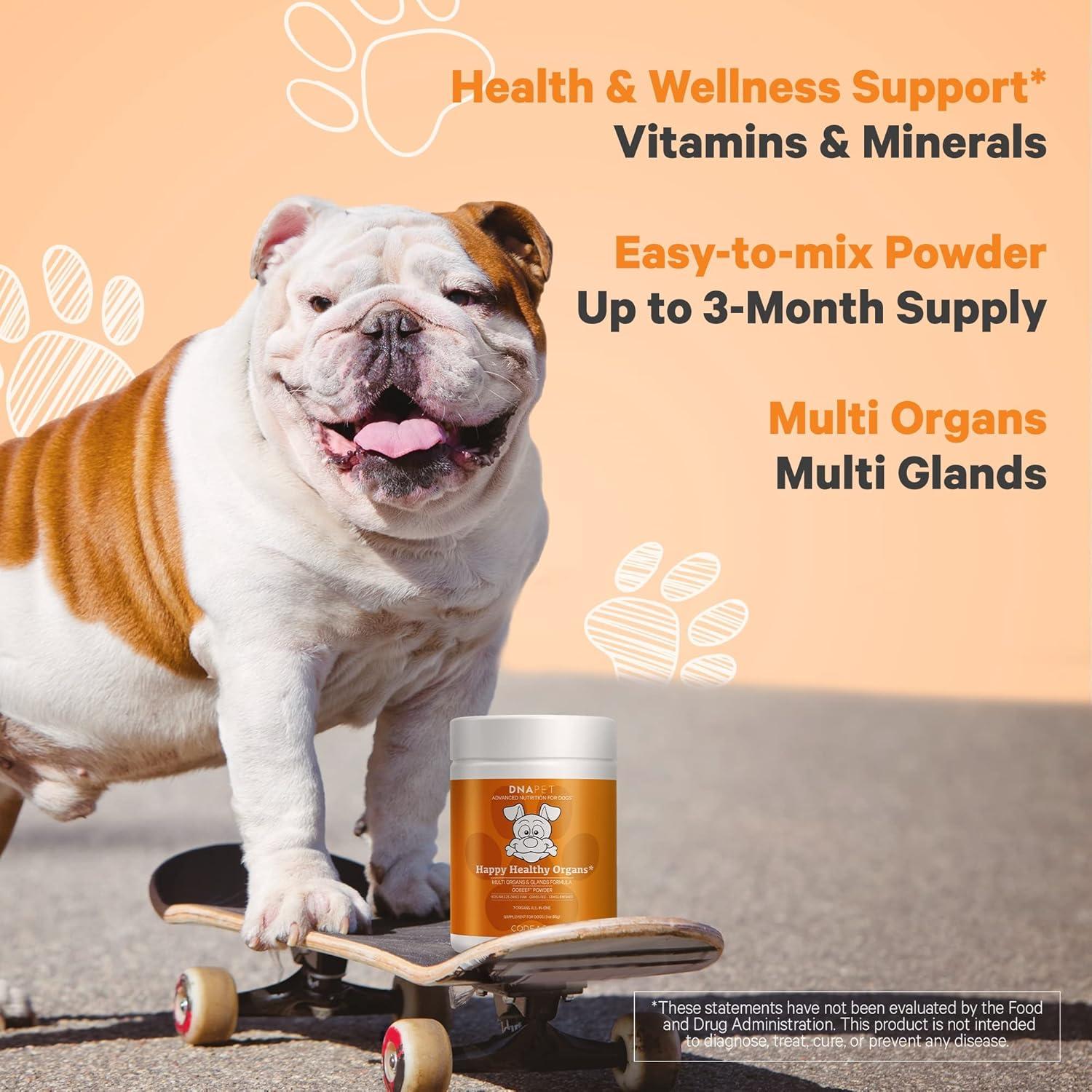 image:imageDNA PET Happy Healthy Organs amp Glands Supplement for Dogs FreezeDried Raw GrassFed Beef Liver Heart Kidney Spleen Pancreas Bone Marrow Bovine Thymus Multi Organ Powder Canine Vitamins 3 oz