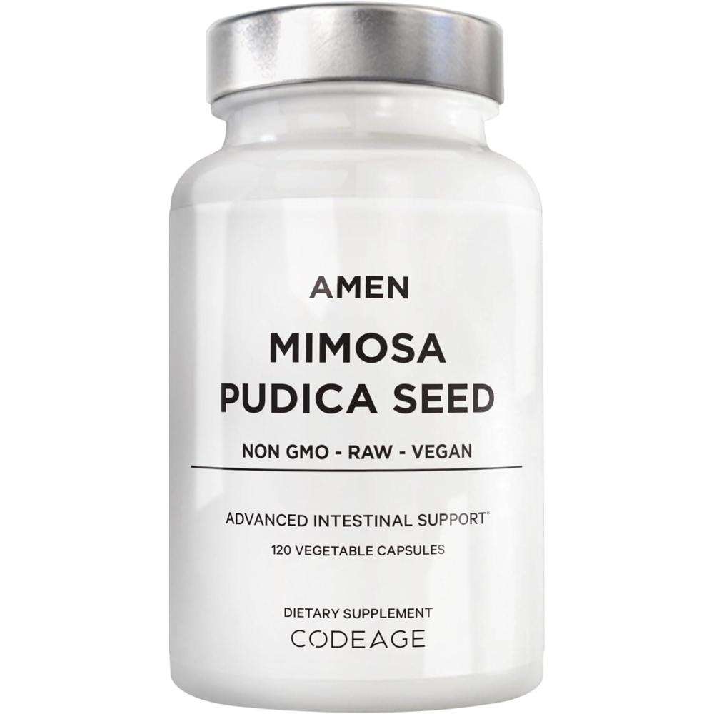 image:imageAmen Organic Mimosa Pudica Seeds Capsules 2 Month Supply Vegan Mimosa Pudica Seed Plant Supplement Mimosine Sensitive Plant Pills Fat Soluble Dietary Supplement NonGMO amp Vegan 120 Capsules