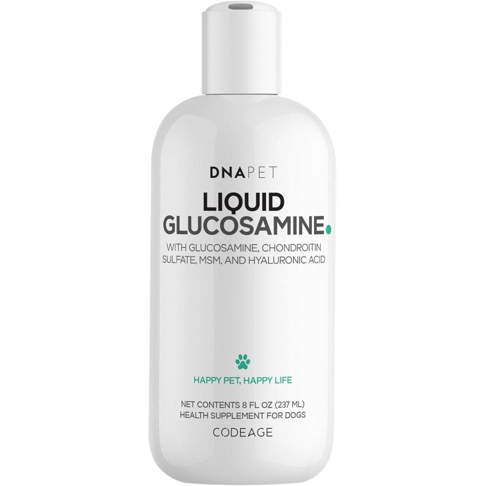 image:imageDNA Pet Liquid Glucosamine for Dogs Glucosamine Chondroitin MSM Hyaluronic Acid Manganese Chelate for Pets Liquid Dog Supplement All Breeds 8 fl oz