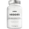 Amen Veggies, Daily Veggies Vitamins Supplement, Vegetables Vegan Blend & Whole-Food Raw Greens Multivitamin Capsules, Mushroom Complex, Superfood, Minerals, Green Vegetable Nutrients, Non-GMO, 90 ct