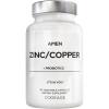 Amen Zinc & Copper Supplement + Probiotics, 3 Months Supply, One Per Day – 50 mg Zinc Picolinate Vitamin Pills – Essential Minerals Supplements – 2 Billion CFUs Probiotic – Vegan, Non-GMO, 90 Capsules