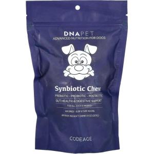 DNA PET Synbiotic Chew for Dogs – Probiotic & Collagen Blend for Gut, Joint & Skin Care, Grain-Free, Air-Dried, Handcrafted in The USA, for All Dogs 12+ Weeks, 8 Oz