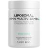 Codeage Liposomal NMN Multivitamin Supplement – NMN 500 mg Nicotinamide Mononucleotide with Vitamins A, C, D3, E, K2, B-Complex – Alpha Lipoic Acid, TMG Betaine – Non-GMO – 120 Capsules